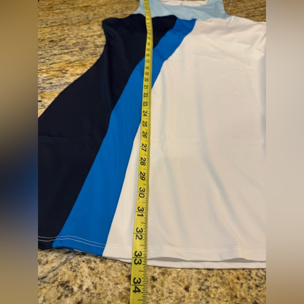 EleVen by Venus Williams Tri-Tone Mini Dress - Light Blue, Navy, and White - Picture 10 of 10